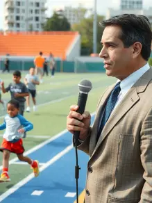 Dads on the sidelines answer tricky questions in person.